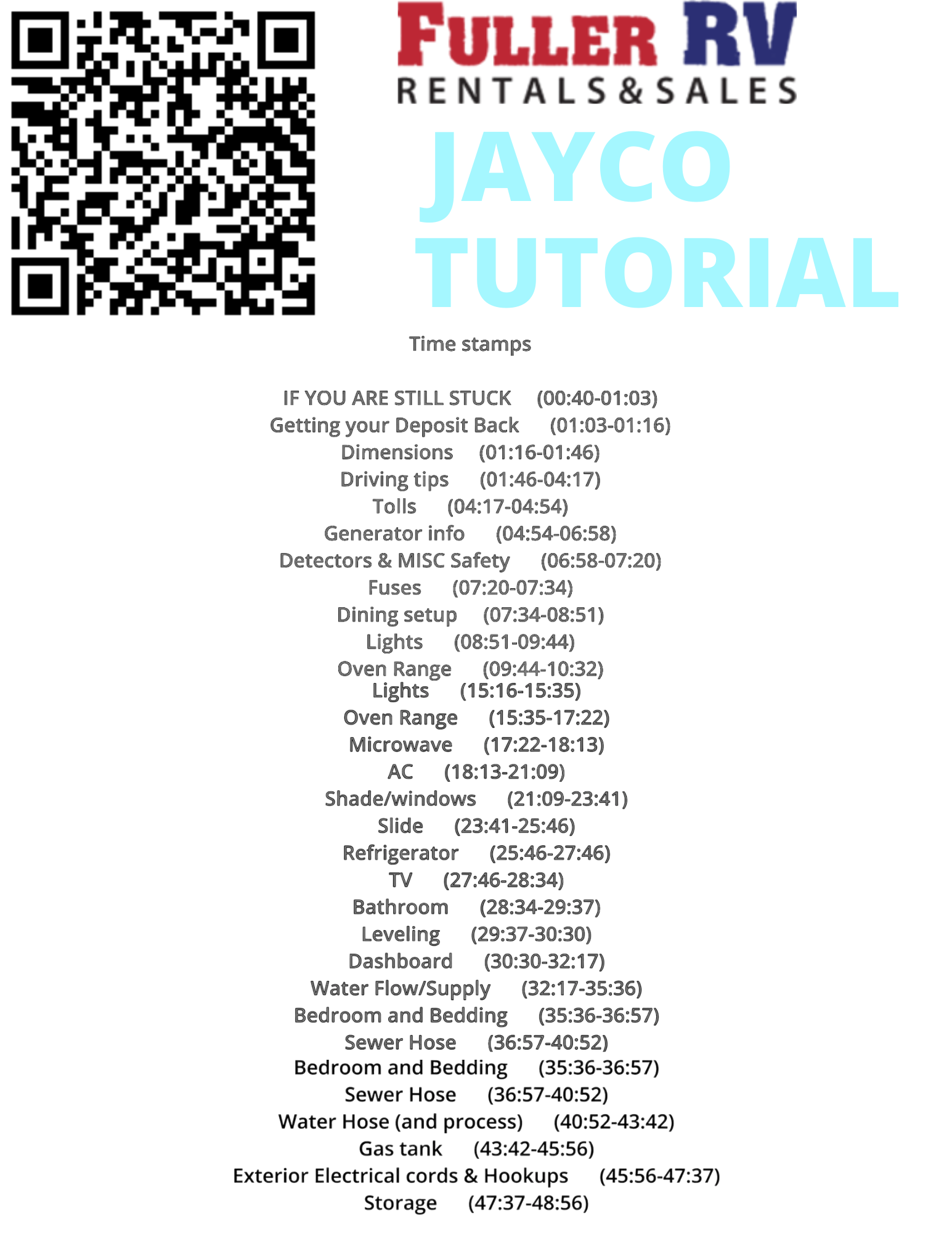 Jayco Timestamps